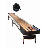 16' Telluride Espresso Shuffleboard Table with Overhead Electronic Scoring
