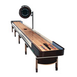 18' Telluride Espresso Shuffleboard Table with Overhead Electronic Scoring