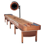 22' Telluride Honey Shuffleboard Table with Overhead Electronic Scoring