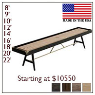 Black & Tan Shuffleboard Tables