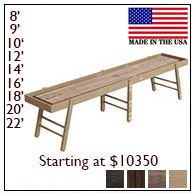 Lean-to Shuffleboard Tables