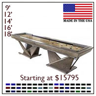 Origami Shuffleboard Tables