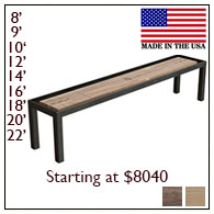 Steel Parsons Shuffleboard Tables