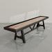 Black frame, Oak playing surface, chocolate leather