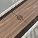 White frame, Walnut playing surface, chocolate leather