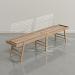 Pickled Oak wood frame, Oak playing surface, chocolate leather