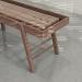 Natural Walnut wood frame, Walnut playing surface, chocolate leather