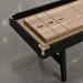 Blackened Oak frame, Oak playing surface, Tan suede, Polished Brass hardware
