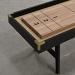 Blackened Oak frame, Oak playing surface, Tan suede, Yellow Zinc hardware