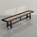 Black frame, Oak playing surface, chocolate leather