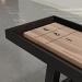 Black frame, Oak playing surface, chocolate leather, chocolate leather end bumper