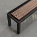 Black frame, Walnut playing surface, chocolate leather