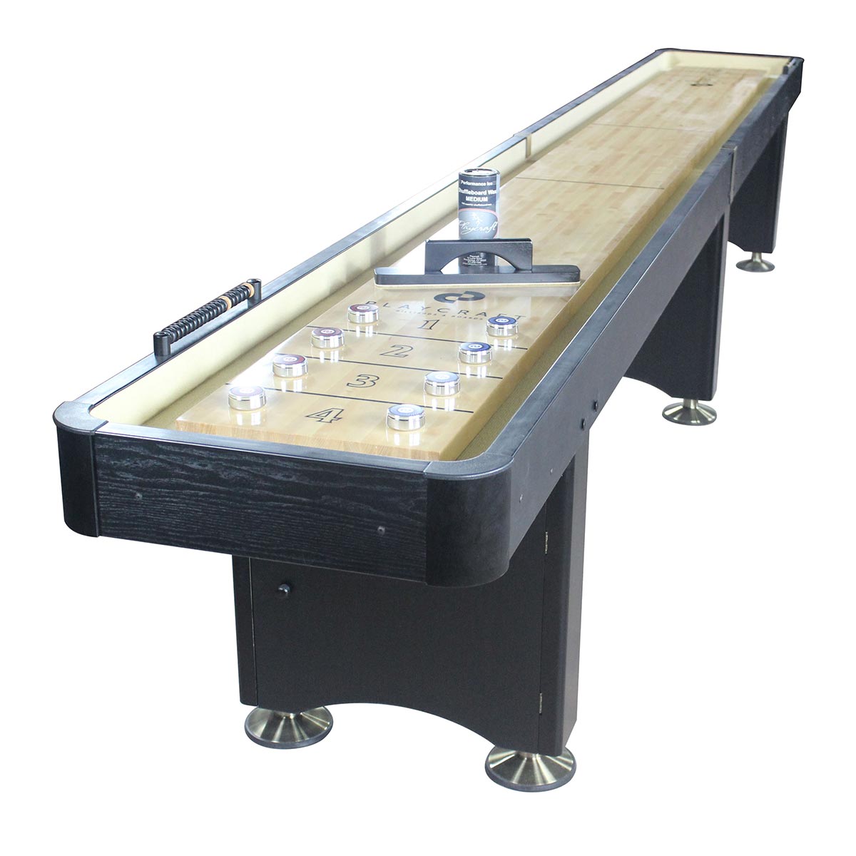 16' Black 2pc Woodbridge Shuffleboard Table