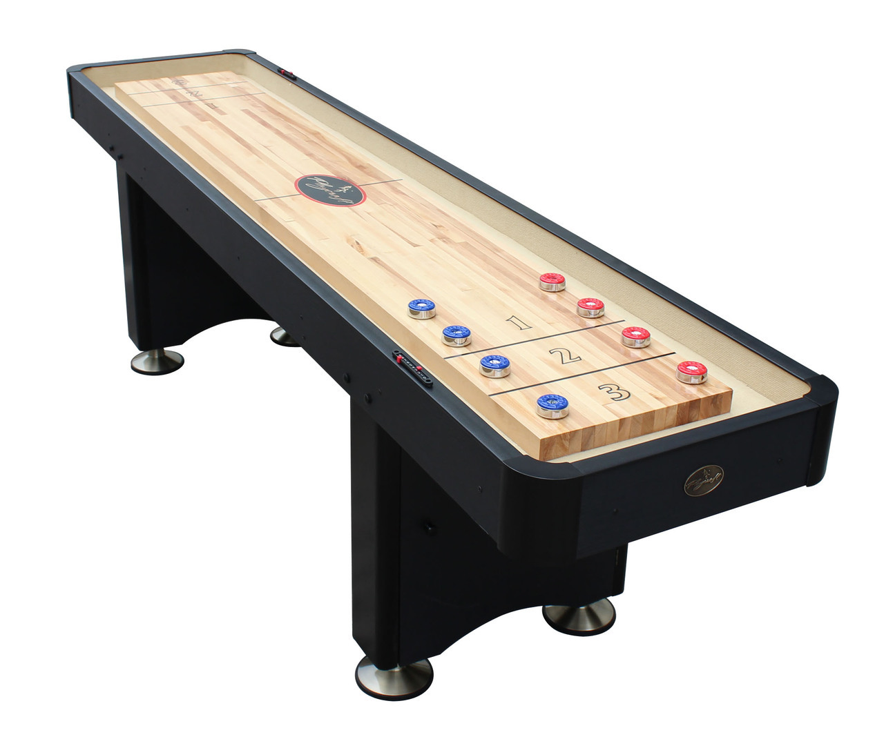 12' Black Playcraft Woodbridge Shuffleboard Table