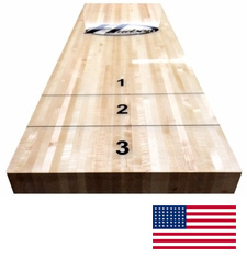 3" Thick Hard Rock Maple Butcher Block Plank for 20'-8" Length with Chiefs Custom Logo