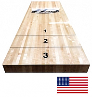 3" Thick Hard Rock Maple Butcher Block Plank for 20'-8" Length with Chiefs Custom Logo