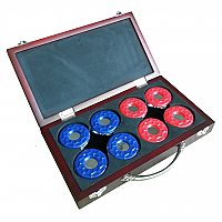 Shuffleboard Pucks w/ Case - Set of 8